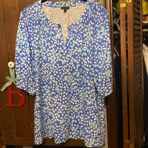 Talbots Like New Slit Front Cuffed Elbow Sleeve Tunic